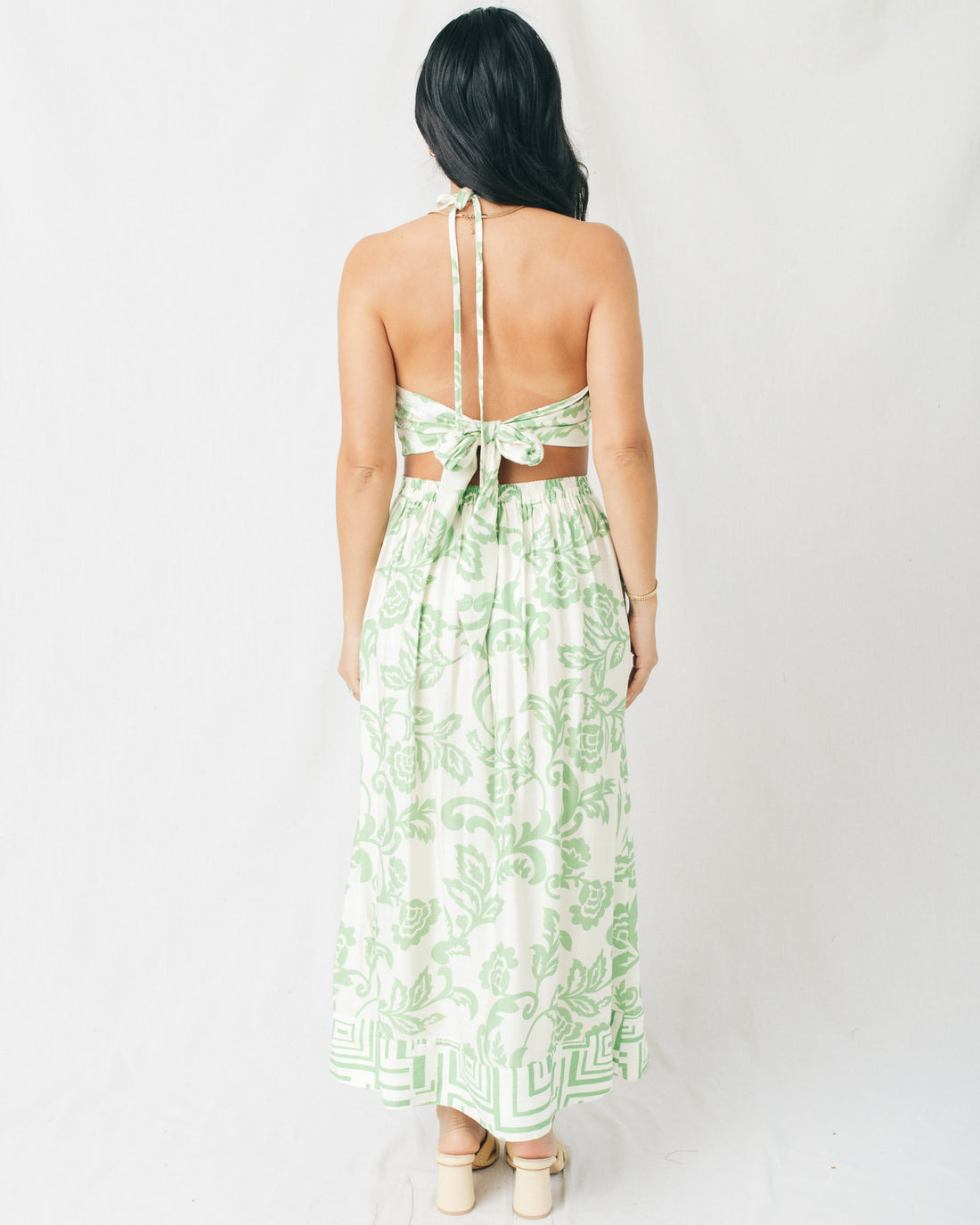 Madeira V-Neck Back Tie Crop Top