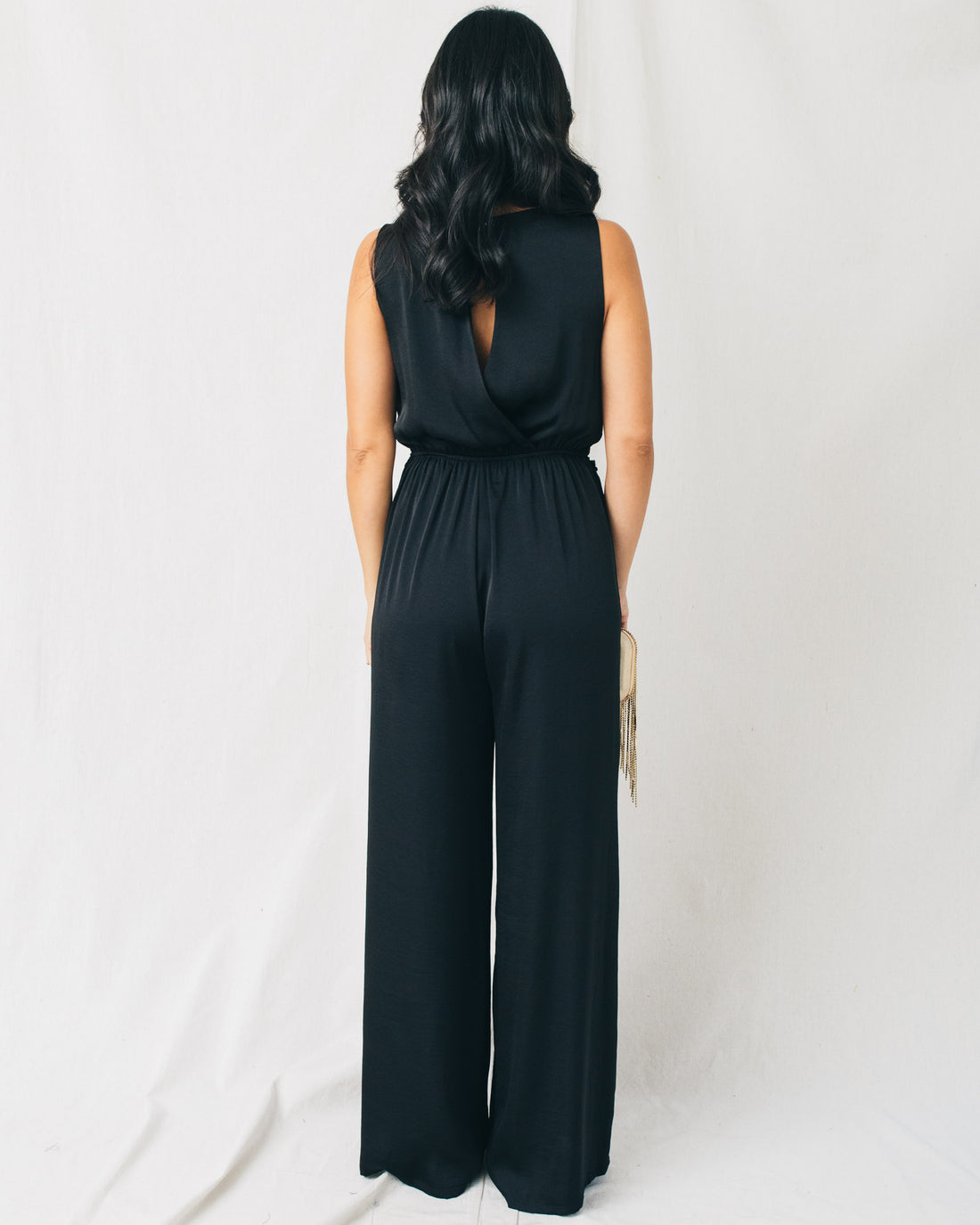 Daeya Round Neck Twist Front Jumpsuit