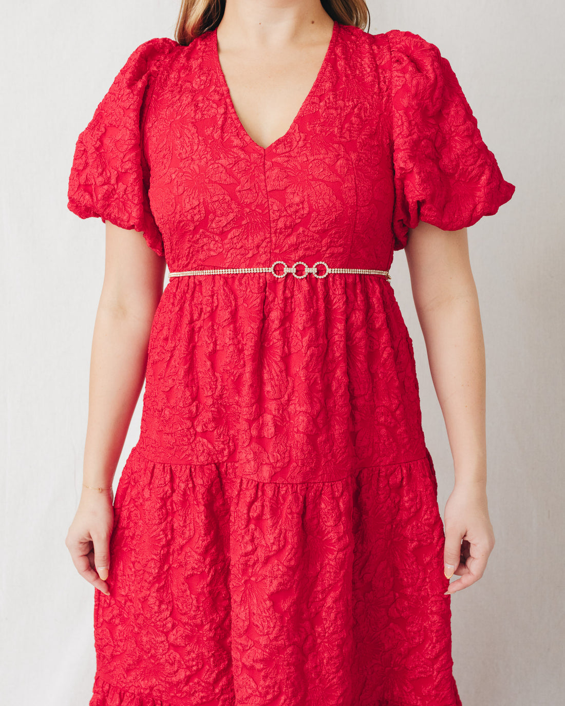 Arielle Jacquard Tiered Maxi Dress