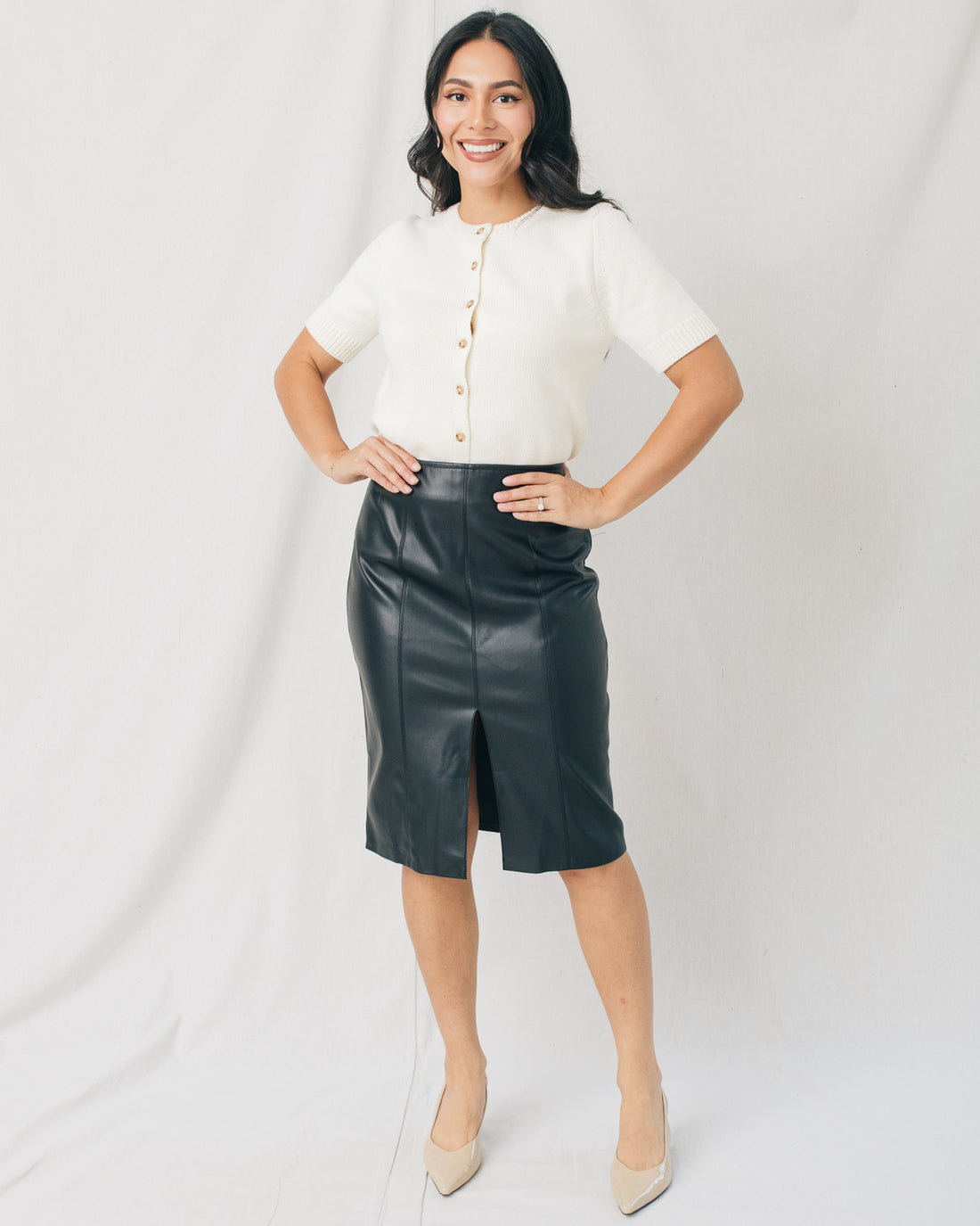 Pamela Front Slit Pencil Skirt