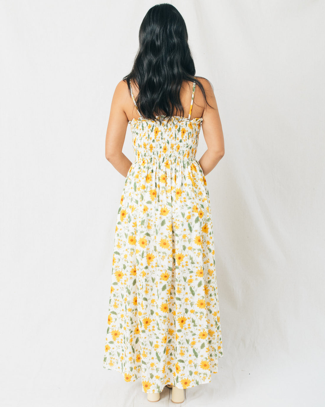 Daisy Bloom Smocked Top Maxi Dress