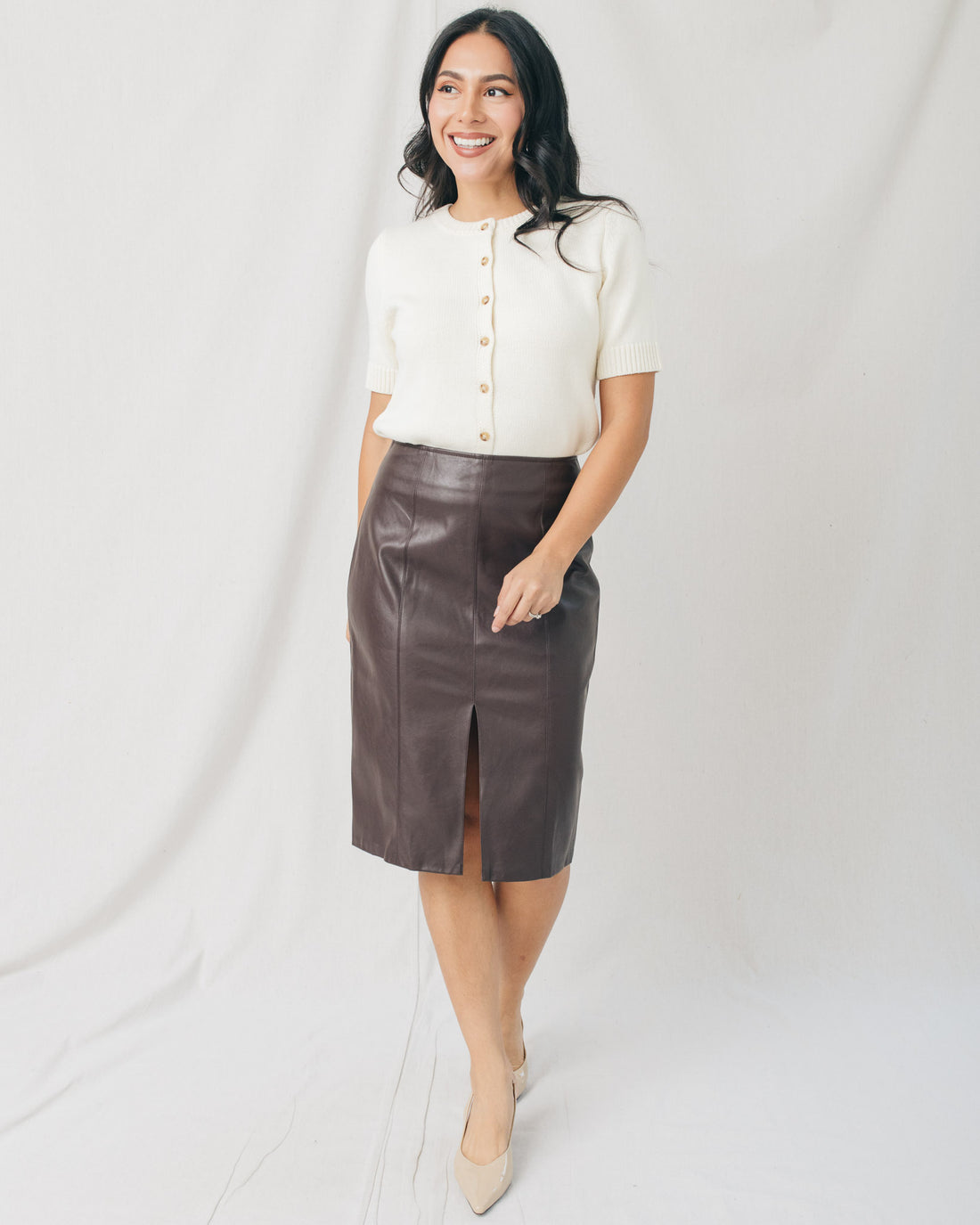 Pamela Front Slit Pencil Skirt