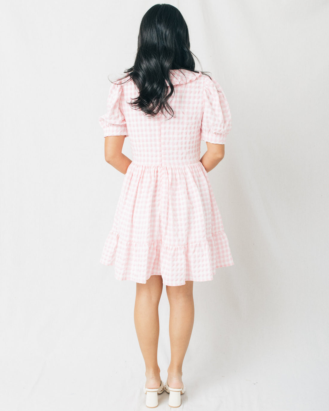 Reese Gingham Peter Pan Collar Mini Dress