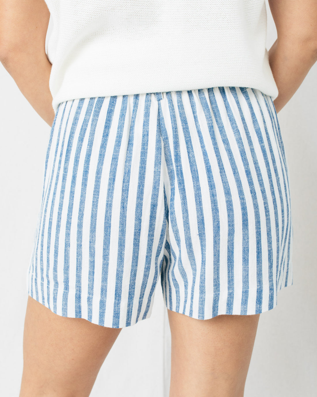 Coastal  Front Button w/Belt Loops Striped Shorts