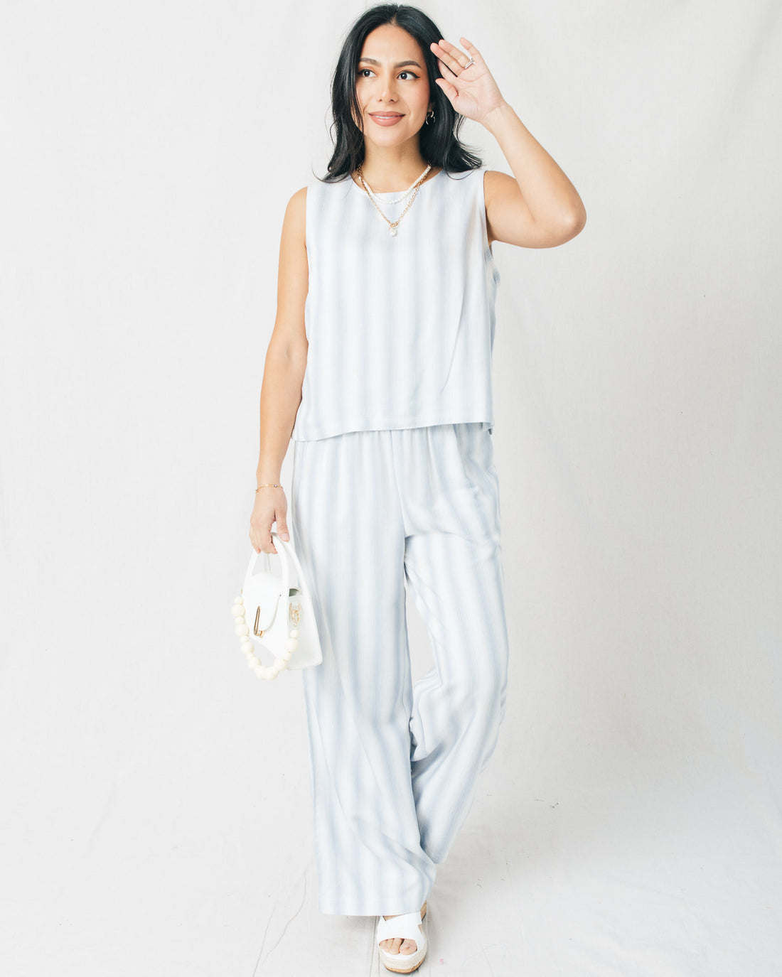 Sicili Ombre Striped Wide Leg Pants