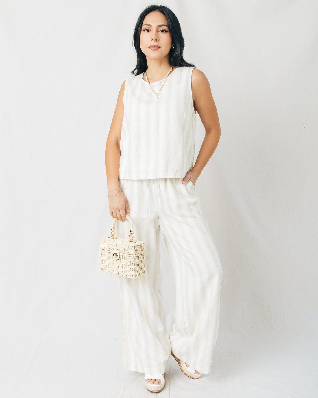 Sicili Ombre Striped Wide Leg Pants