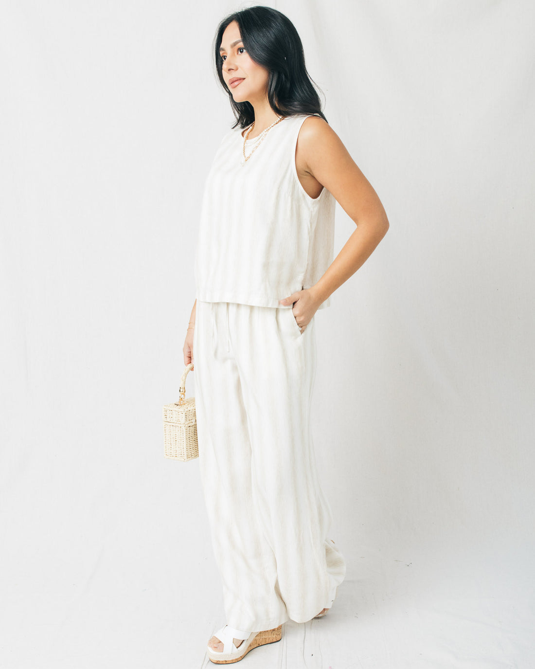 Sicili Ombre Striped Wide Leg Pants