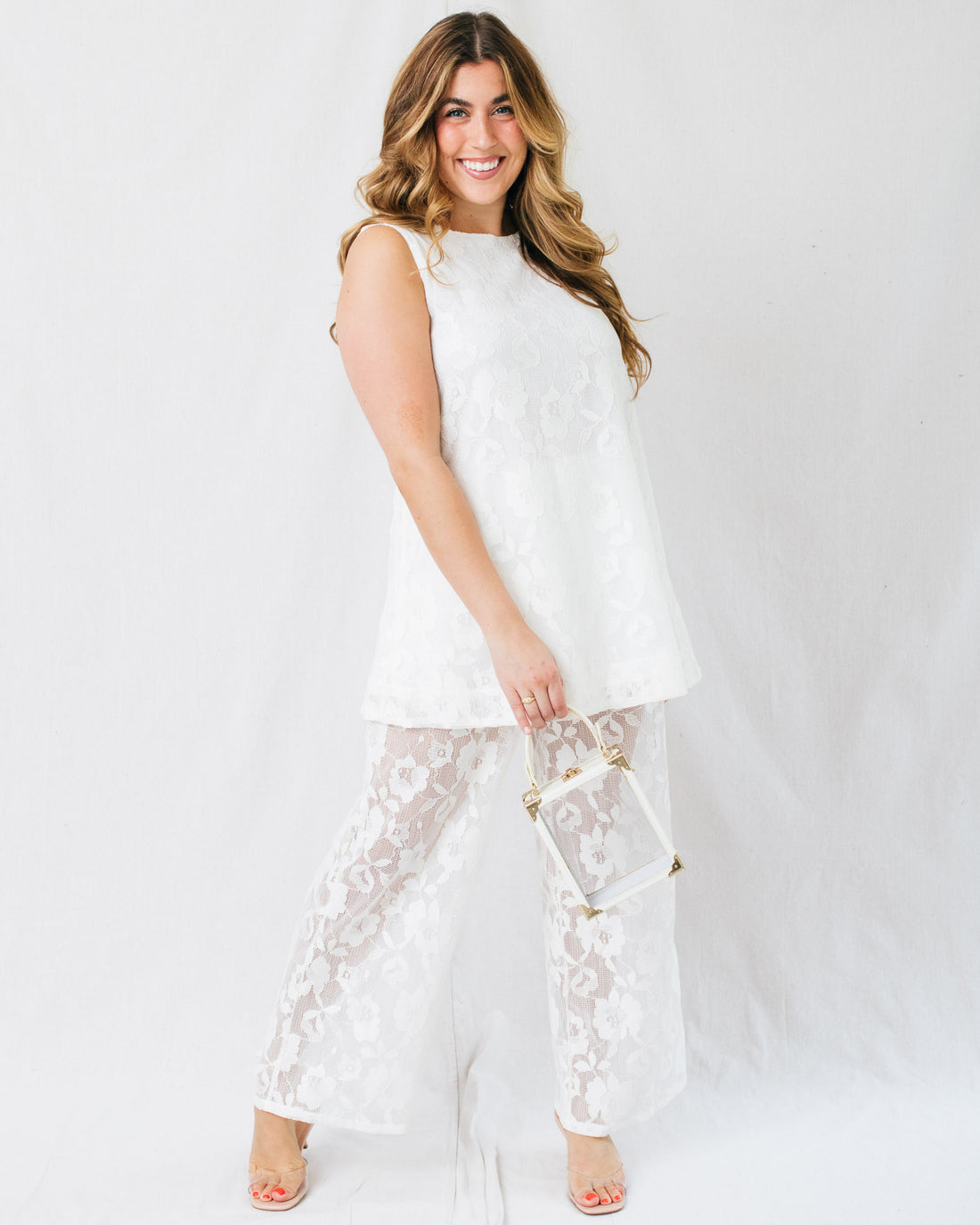 Romina Round Neck Tunic Lace Top