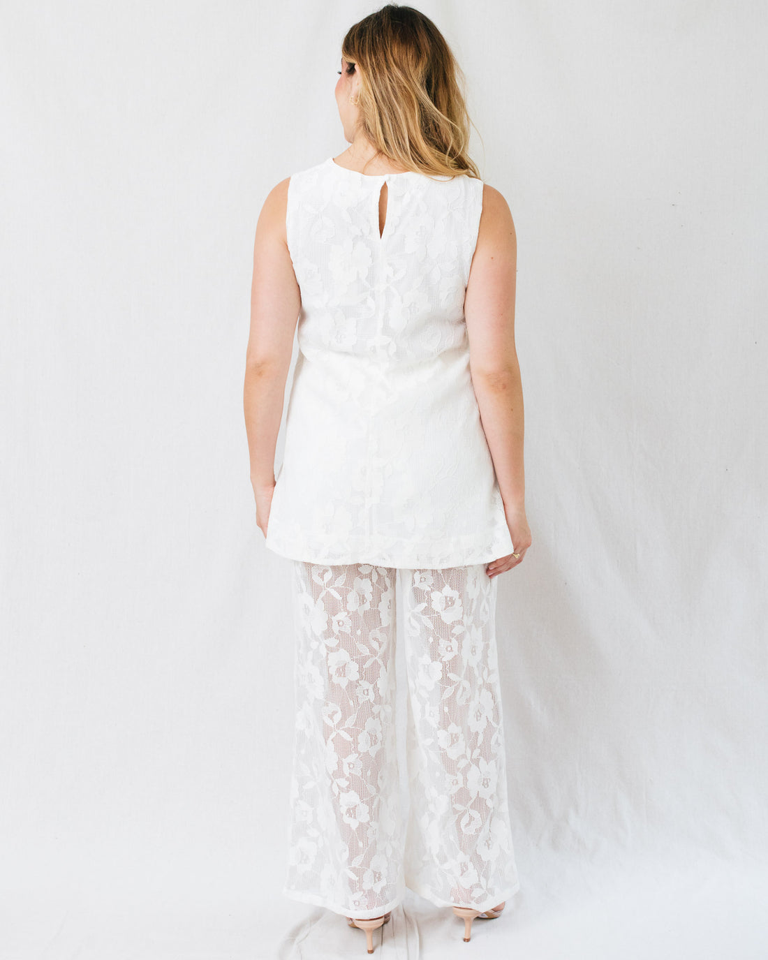 Romina Round Neck Tunic Lace Top