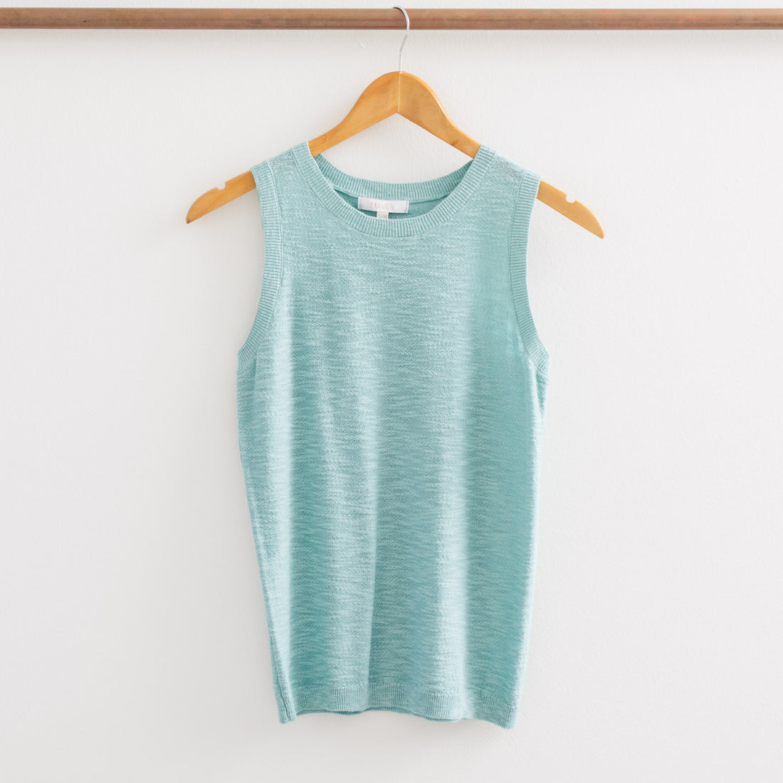 Grind Sleeveless Round Neck Knit Top