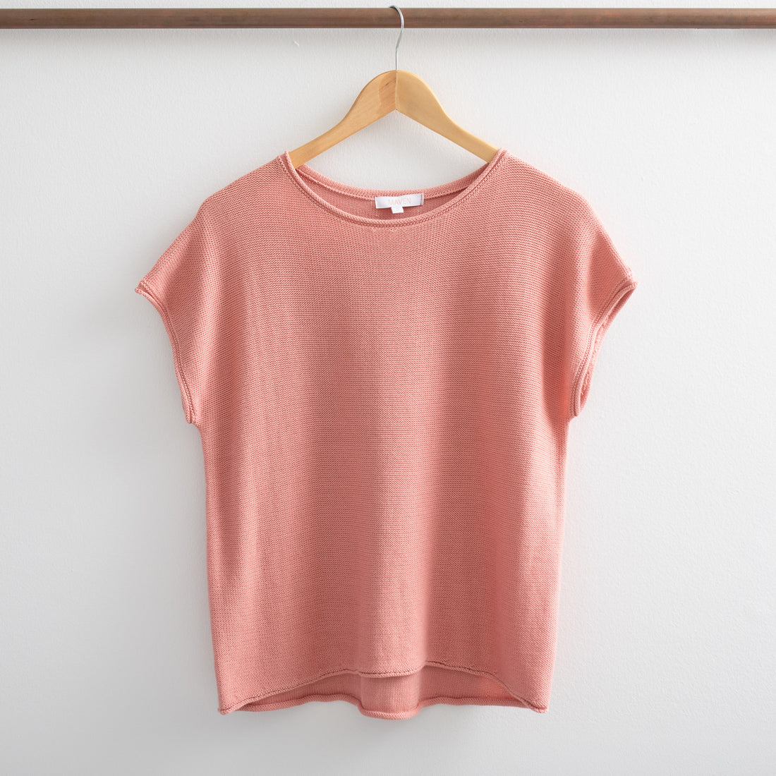 Kayla Basic Knit Boxy Cut Sweater Tee