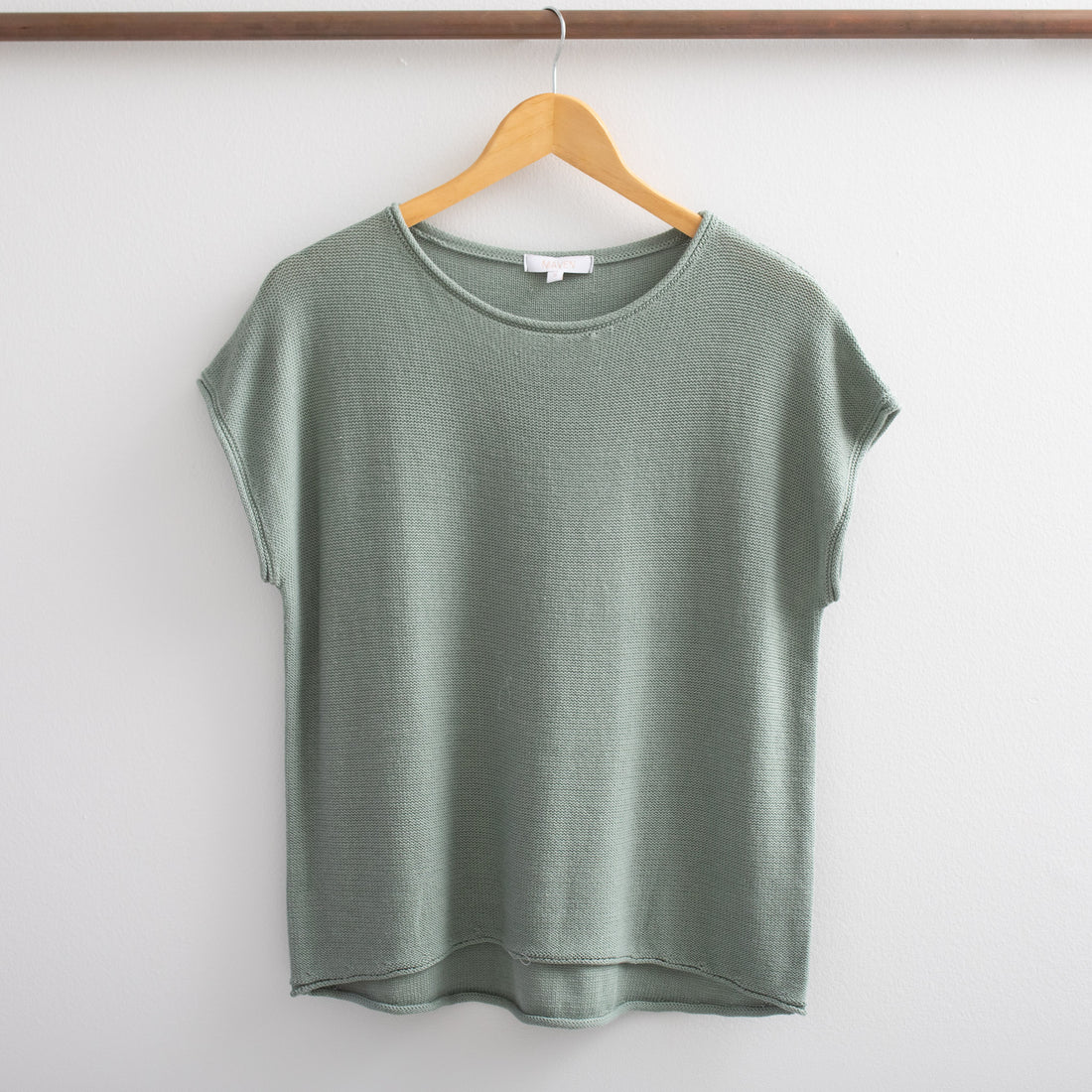 Kayla Basic Knit Boxy Cut Sweater Tee