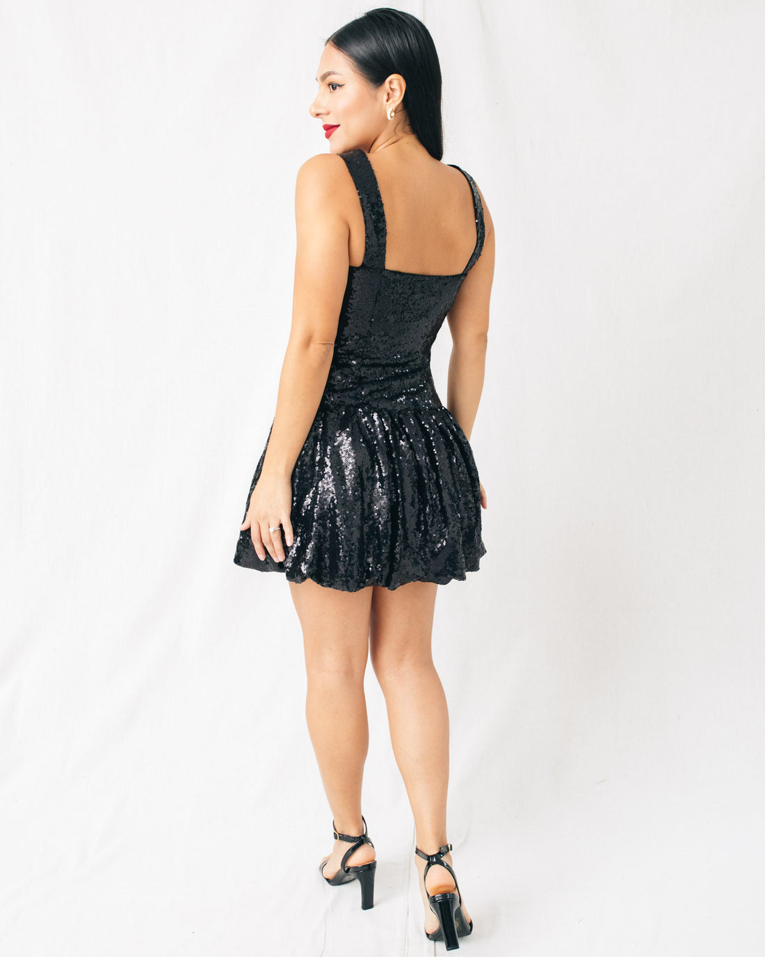 Imeda Sequin Bubble Mini Dress