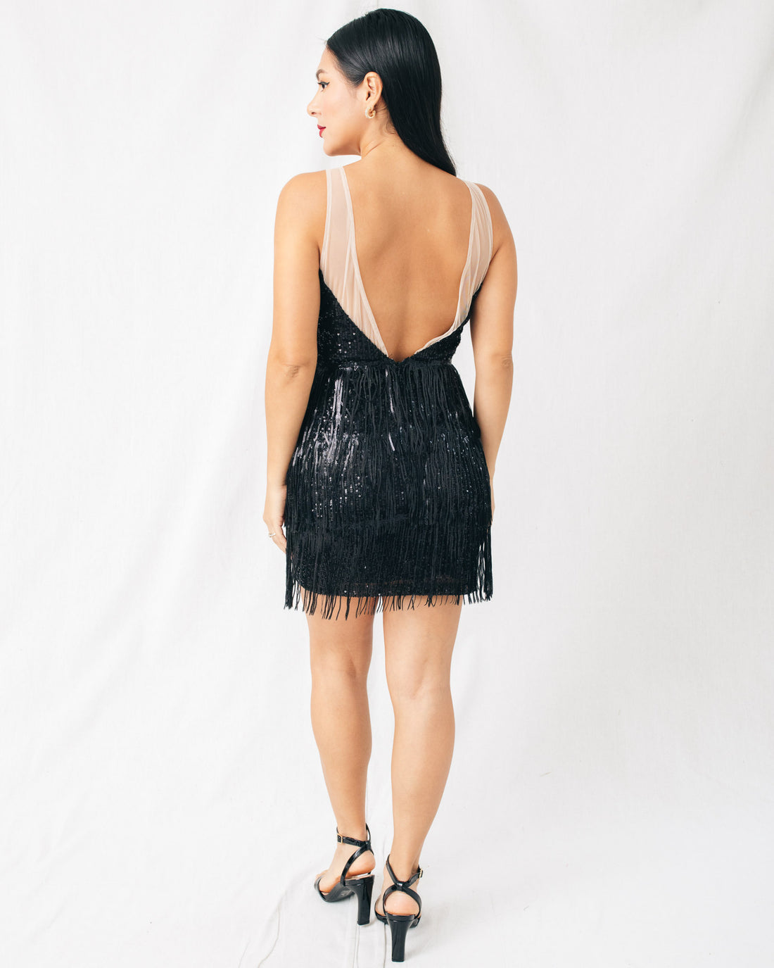 Dance The Night Sequin Fringe Mini Dress