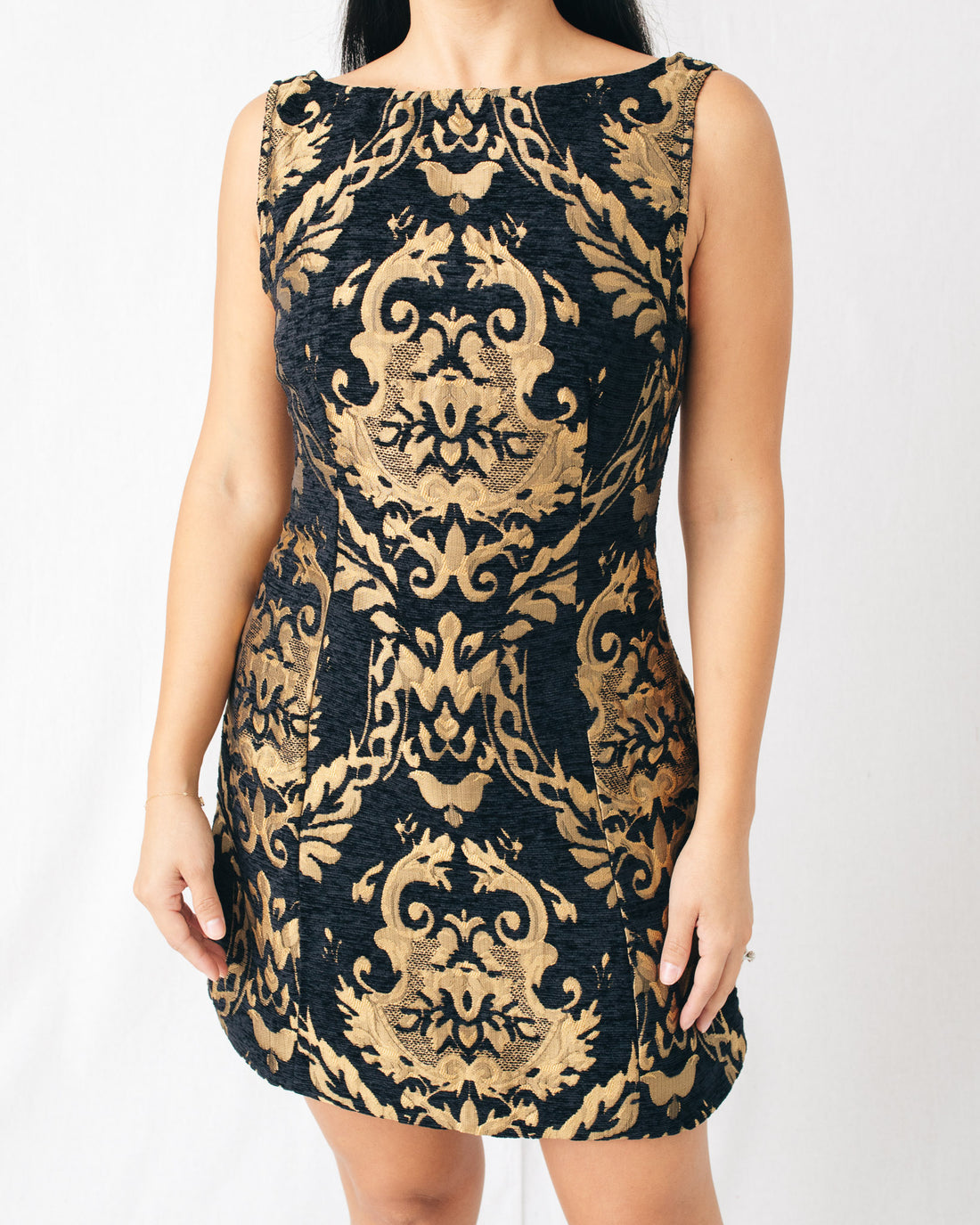 Carmine Jacquard Mini Dress