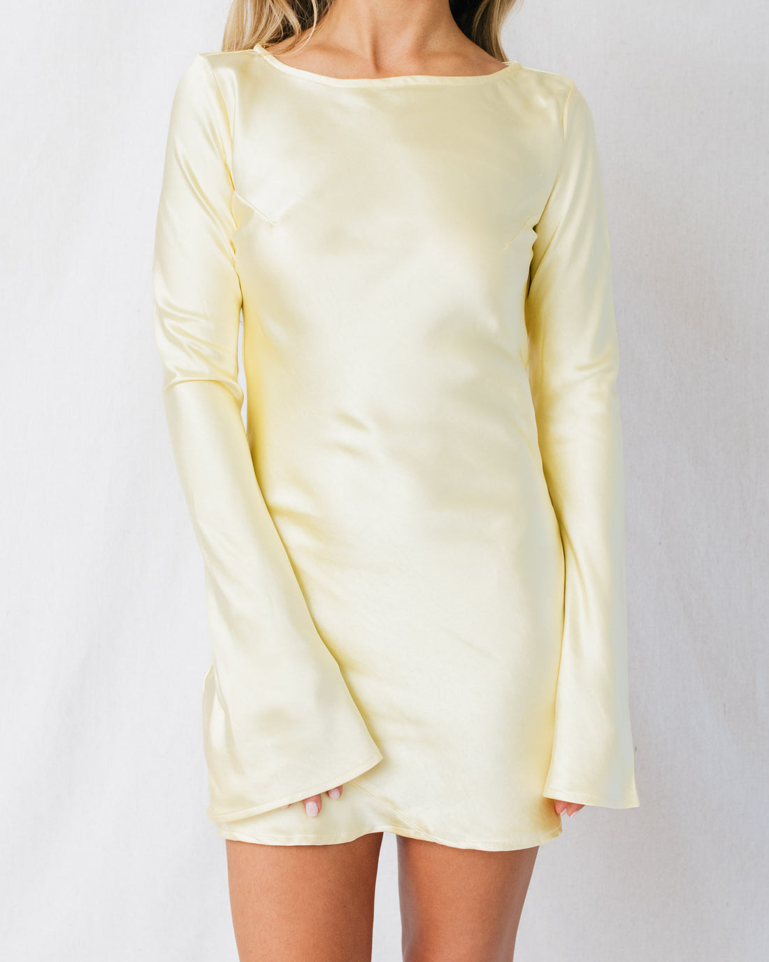 Palermo Bias Cut Boat Neck Mini Dress