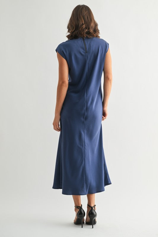 Milani Extended Sleeve Solid Maxi Dress